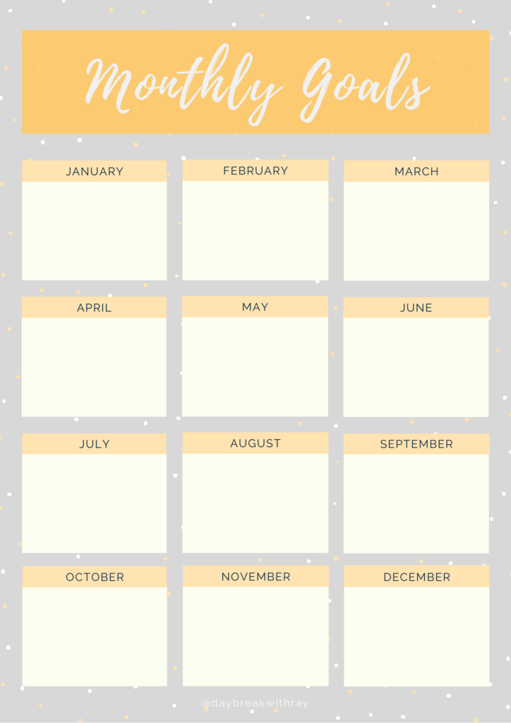 Monthly Goals (Polka)