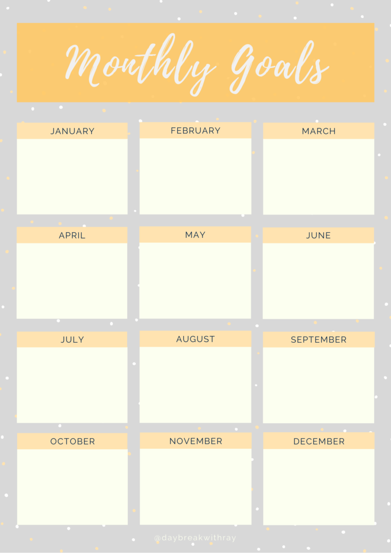 Monthly Goals (Polka)