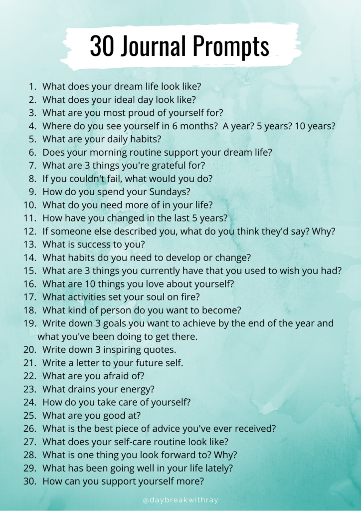 30 Journal Prompts to Self-Discovery