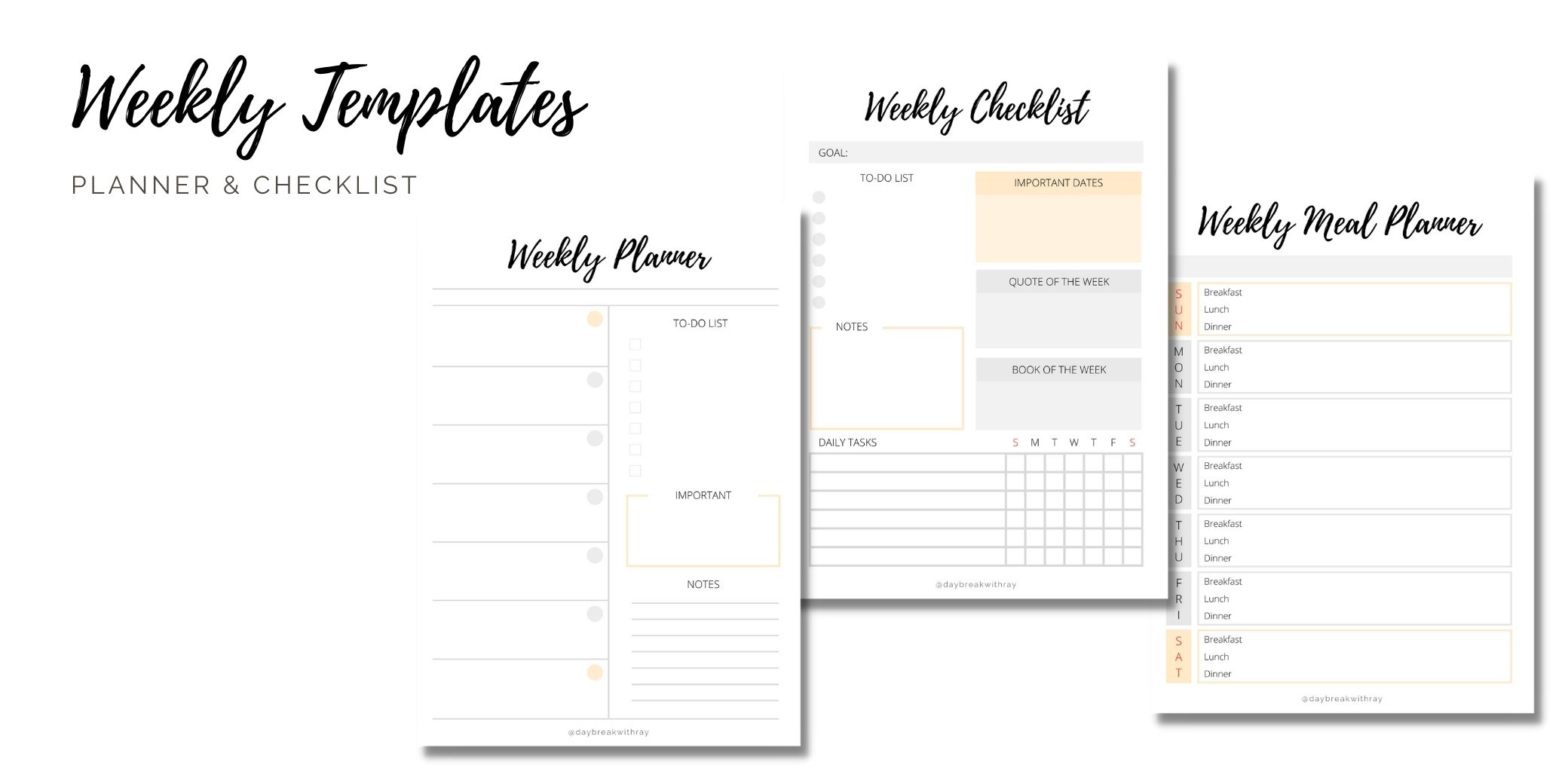 (Featured Image) Daybreak Weekly Template
