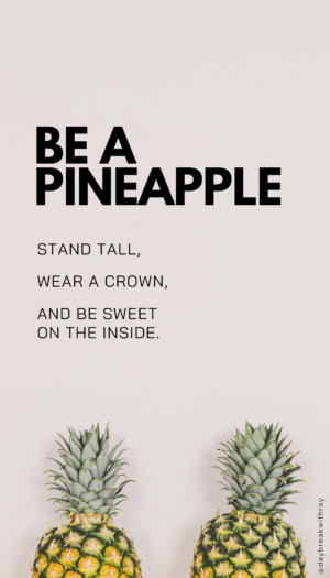 Be a pineapple quote