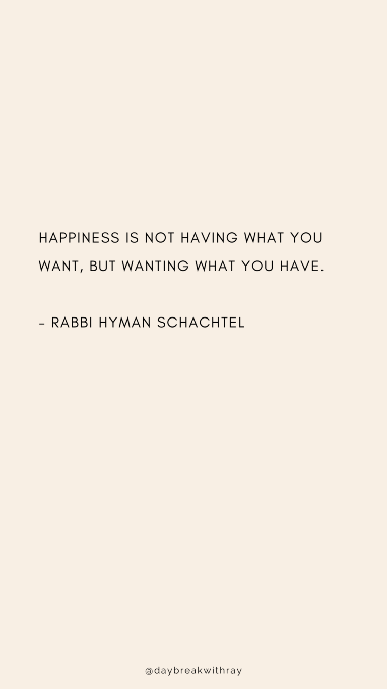 Happiness is having what you want