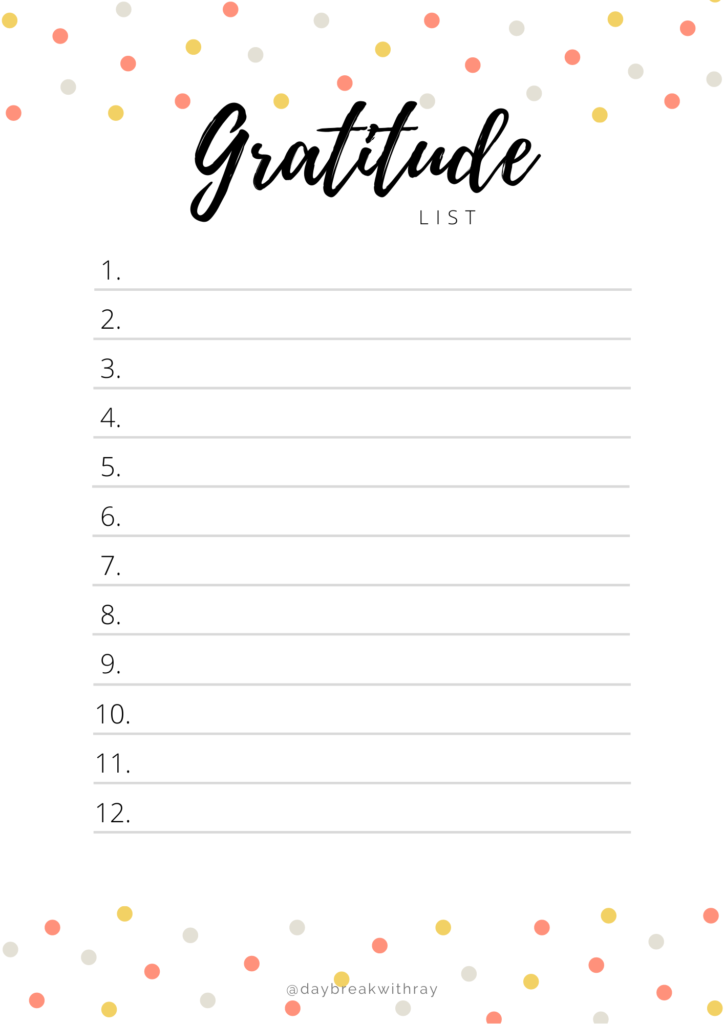 Gratitude List