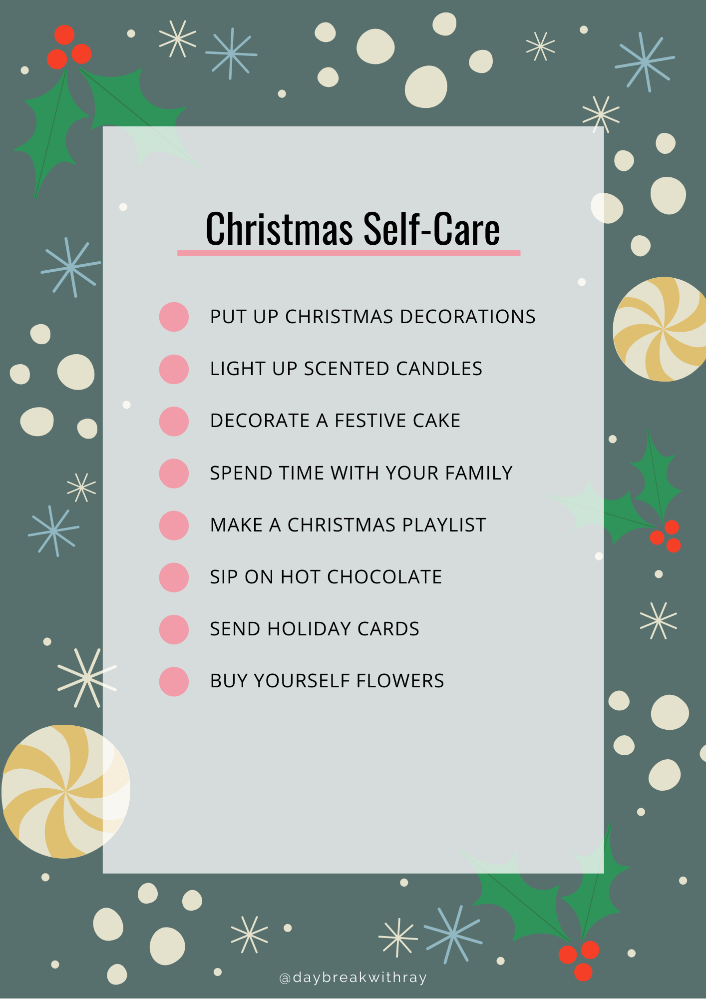 Christmas Special SelfCare List to Boost Festive Energy