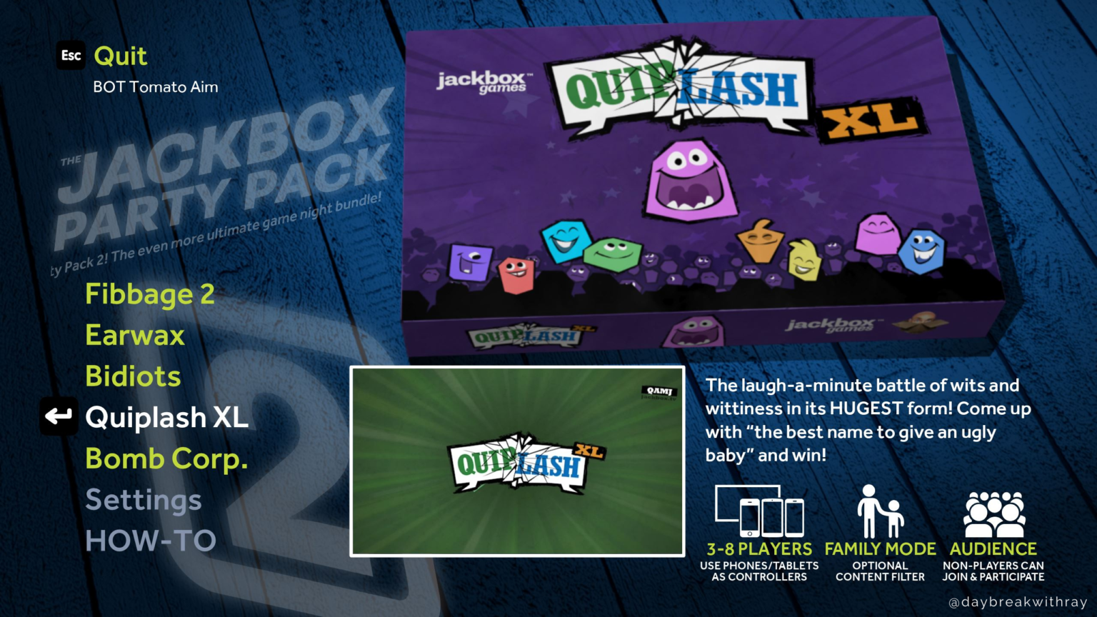 does the jackbox party pack 2 had online multiplayer