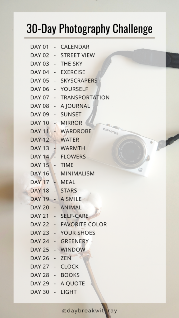 30-Day Photography Challenge to Boost Your Creativity