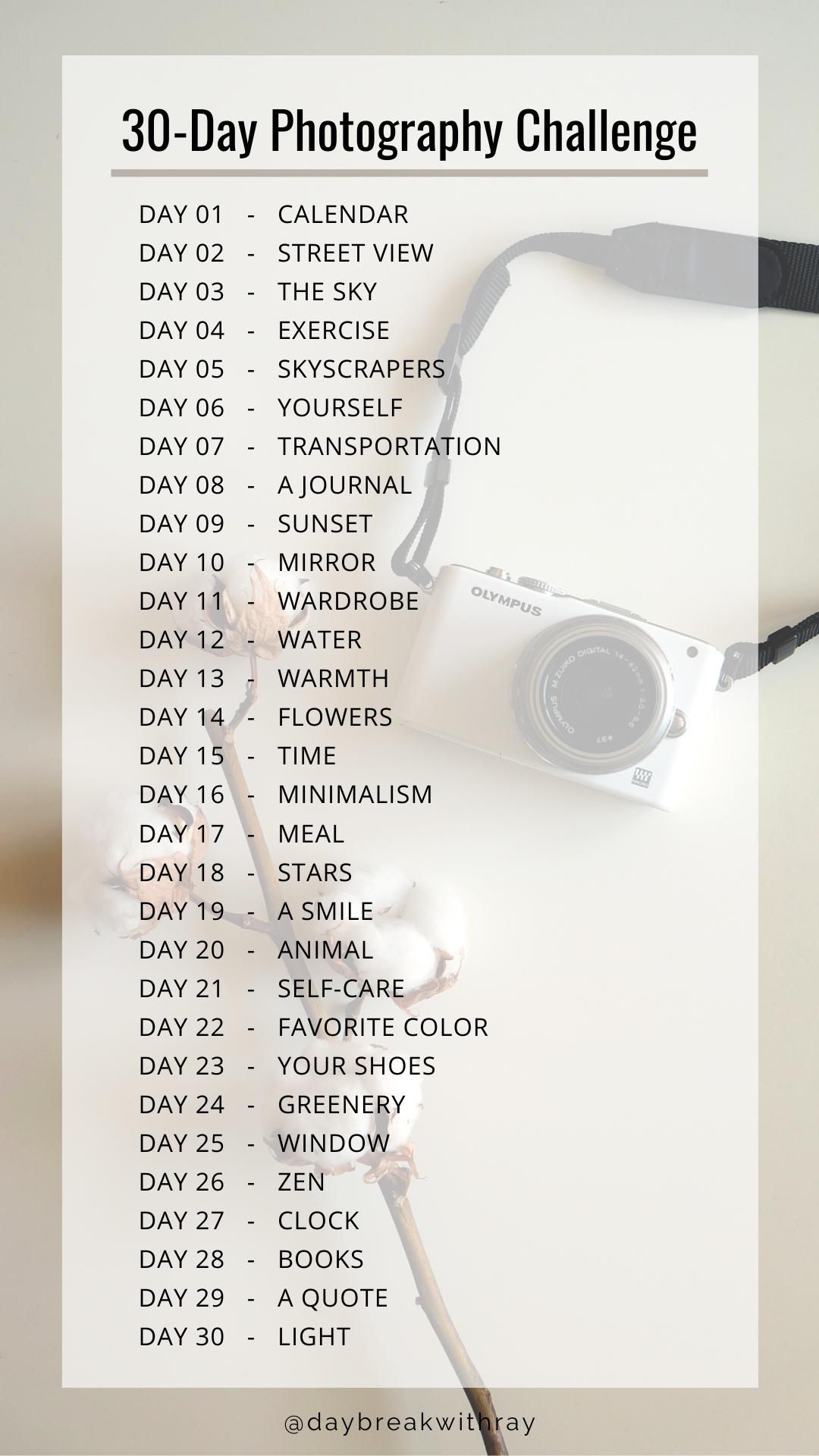 30-Day Photography Challenge to Boost Your Creativity
