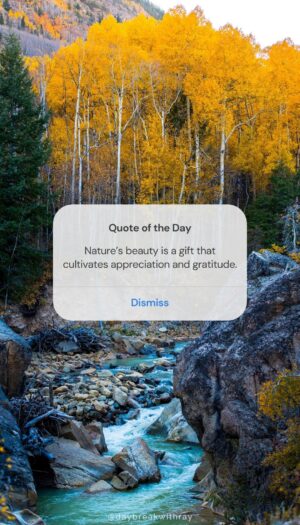 Nature’s beauty is a gift that cultivates appreciation and gratitude.