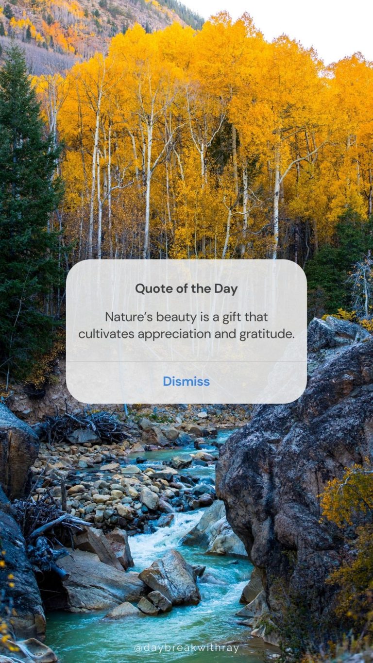 Nature’s beauty is a gift that cultivates appreciation and gratitude.