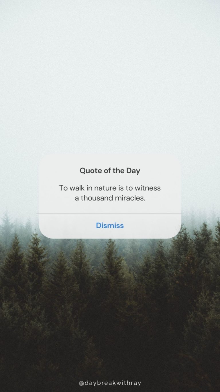 Nature Quotes - To walk in nature is to witness a thousand miracles.