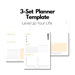 3-Set Free Planner Template to Level Up Your Life @daybreakwithray