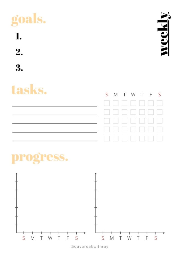 3-Set Planner Template to Level Up Your Life for FREE | Goal, Plan, Action