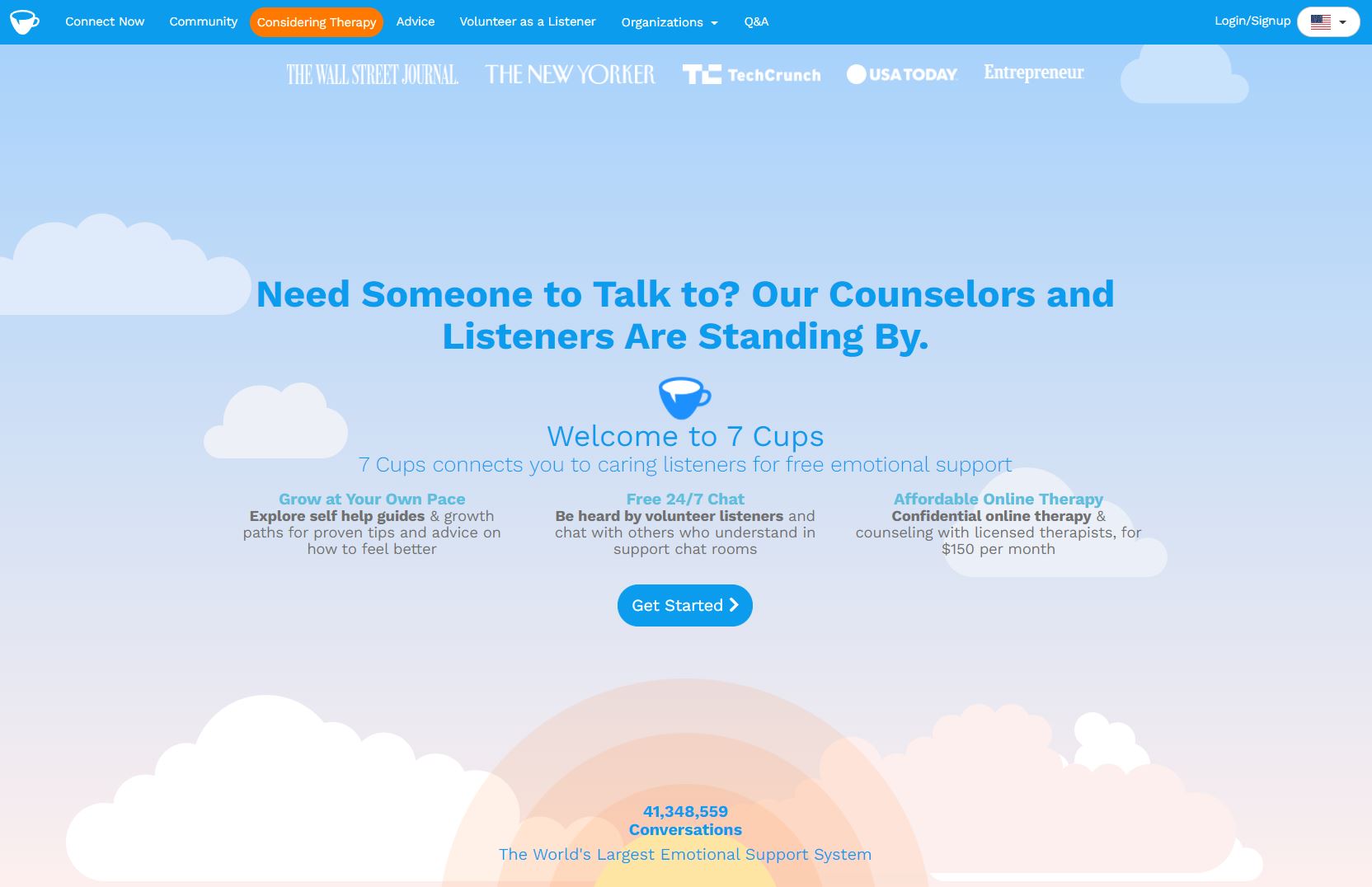 7 Cups Home Page