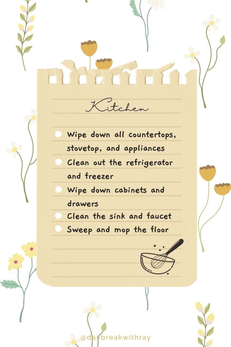 Spring Cleaning Checklist - Kitchen