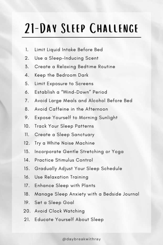 21-Day Sleep Challenge