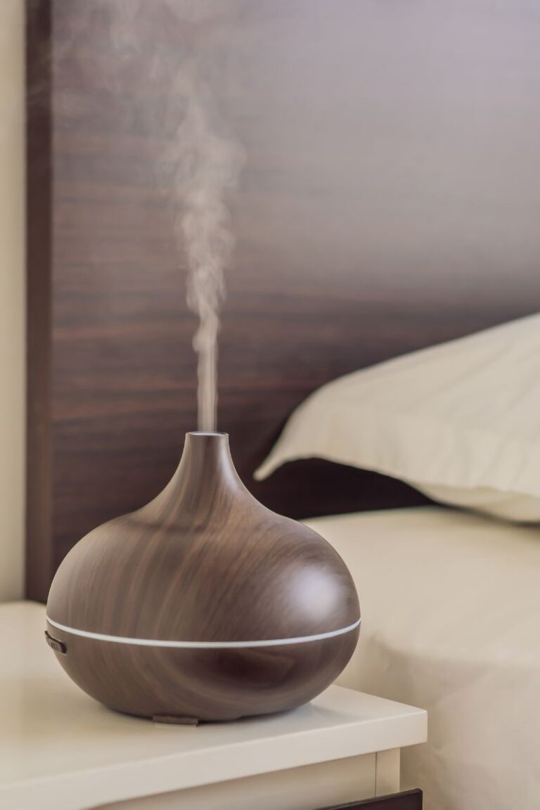 Aroma diffuser by the bed side