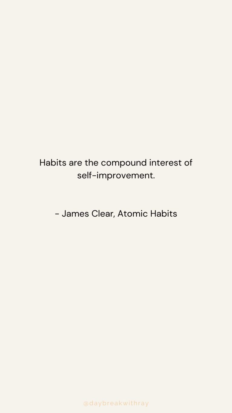 Habits are the compound interest of self-improvement