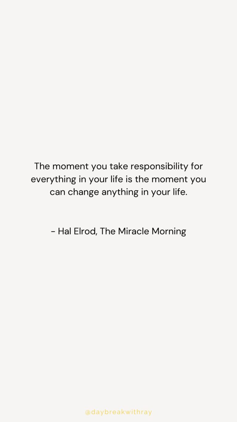 The moment you take responsibility for everything in your life is the moment you can change anything in your life