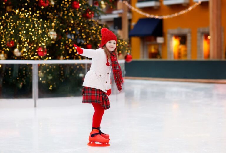 Go Ice Skating at an Outdoor Rink Surrounded by Twinkling Lights