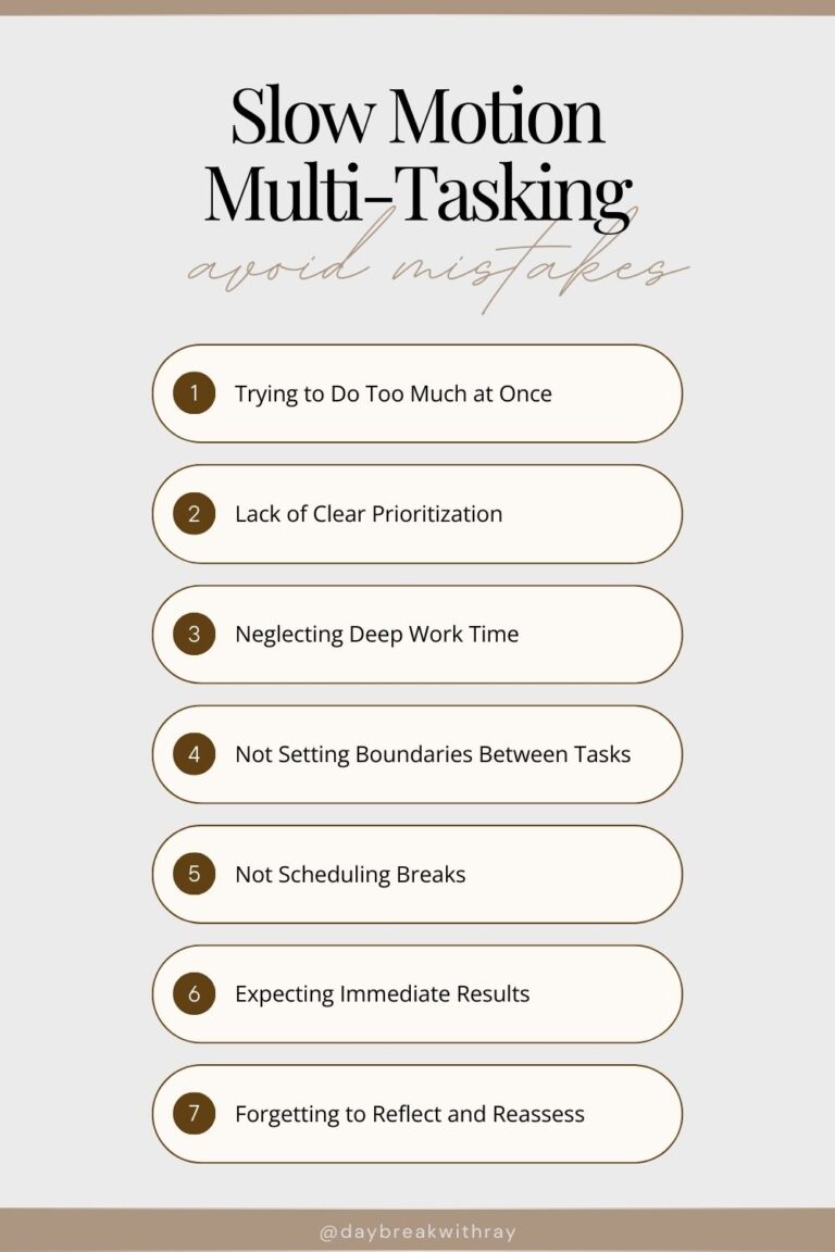 7 Common Mistakes for Slow Motion Multi-tasking