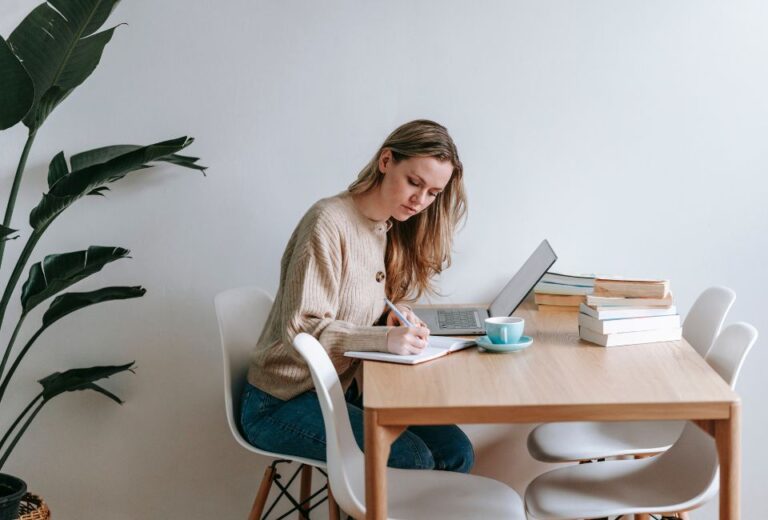 Person working in their home office